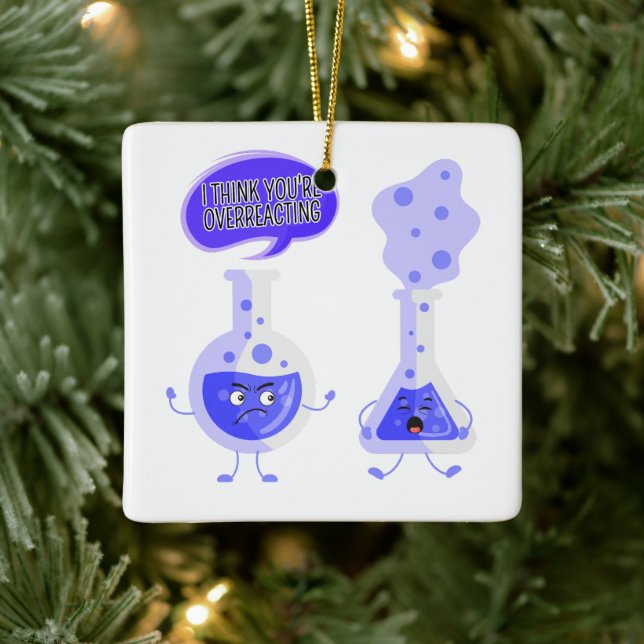 Adorno De Cerámica Química de Tubo de Prueba Creo que estás exagerand (Árbol)