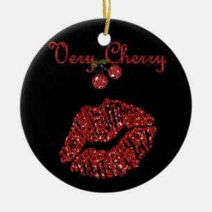 Adorno De Cerámica RAB Rockabilly Very Cherry Kiss