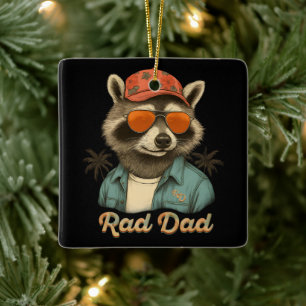 Adorno De Cerámica Rad Dad Funny Feliz Día del Padre Vintage