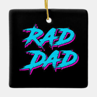 Adorno De Cerámica Rad Dad Retro 80