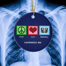 Adorno De Cerámica Radiólogo Personalizado de Radiología de Amor Paz