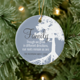 Adorno De Cerámica Raíces del árbol genealógico Foto Personalizada