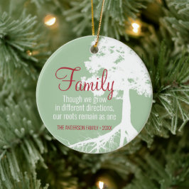 Adorno De Cerámica Raíces del árbol genealógico Foto Personalizada