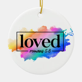 ADORNO DE CERÁMICA RAINBOW COLOCÓ LA PALABRA AMADA