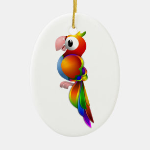 ADORNO DE CERÁMICA RAINBOW PARROT