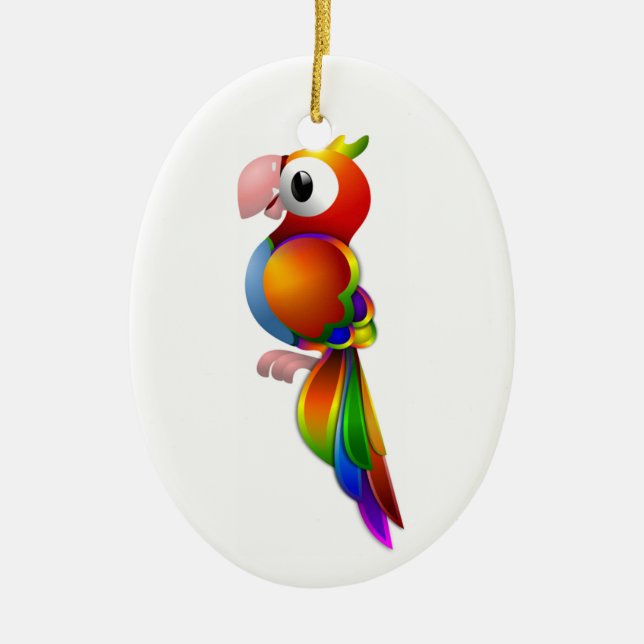 ADORNO DE CERÁMICA RAINBOW PARROT (Frente)