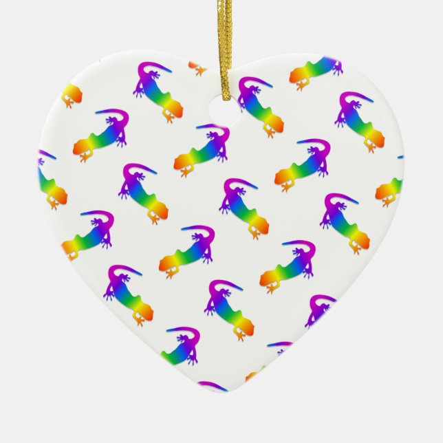 Adorno De Cerámica Rainbow Salamander (Frente)