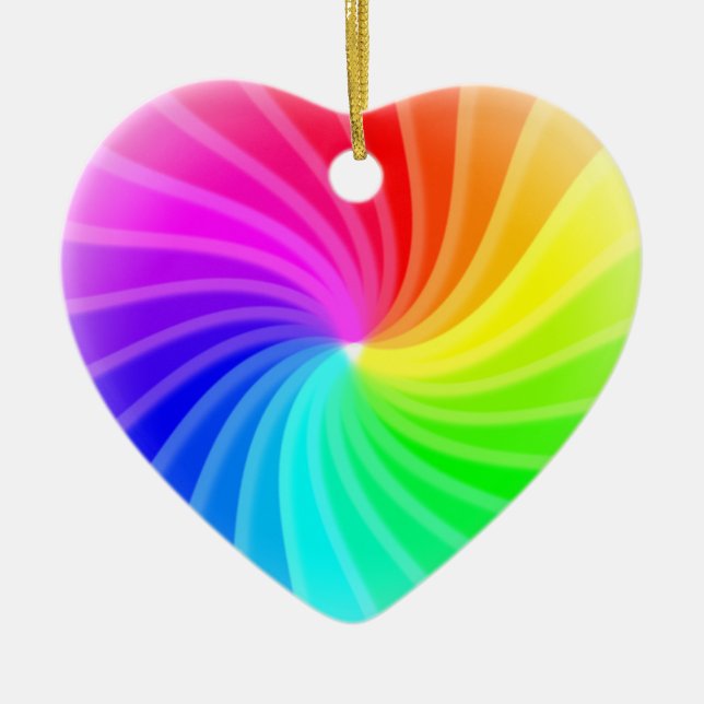 Adorno De Cerámica Rainbow Twirl (Frente)