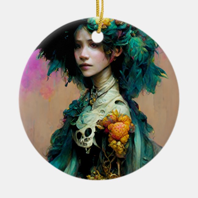 Adorno De Cerámica Rainbow Urchin 2 Fantasy Sci-Fi (Frente)