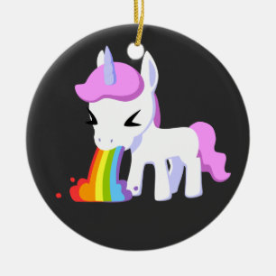 ADORNO DE CERÁMICA RAINBOW VOMIT UNICORN