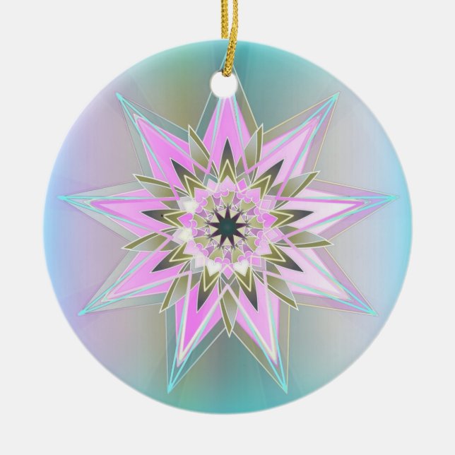 Adorno De Cerámica RainbowStar (Frente)