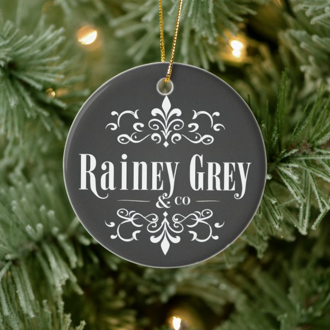 Adorno De Cerámica Rainey Grey + Co logo [4] (Árbol)
