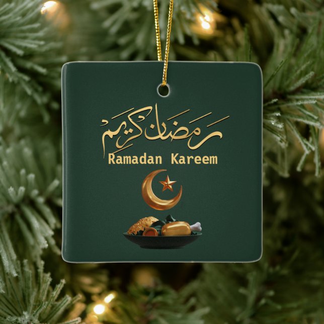 Adorno De Cerámica Ramadan Kareem Ramadan Mubarak (Árbol)