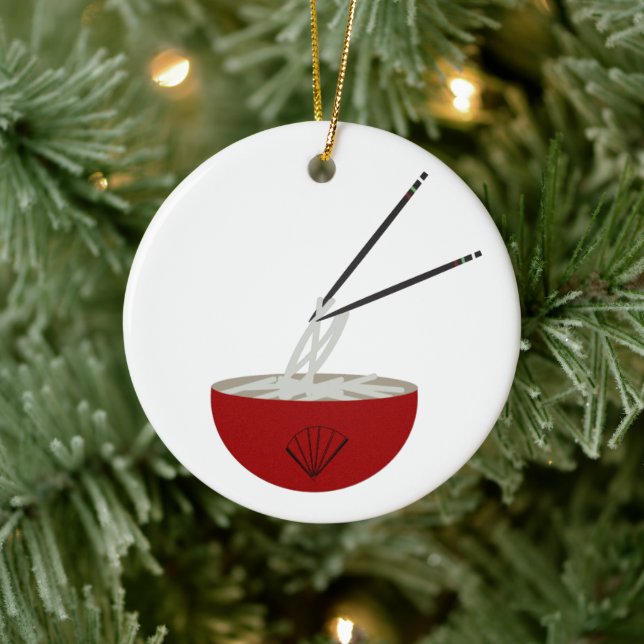 Adorno De Cerámica Ramen Noodles Asian Bowl Party (Árbol)