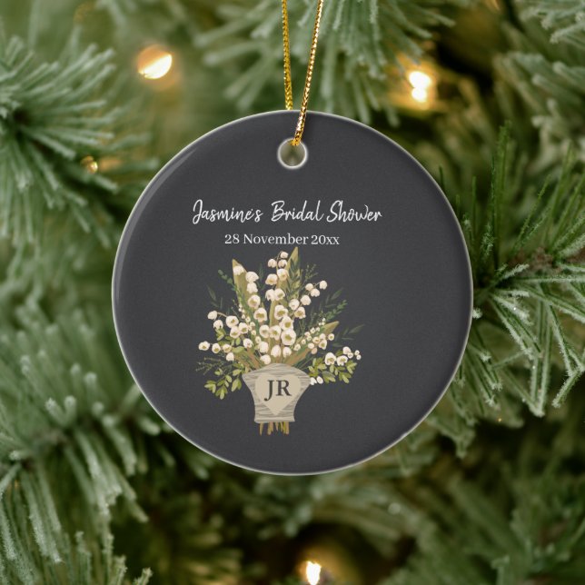 Adorno De Cerámica Ramo de lirios del valle para baby shower nupcial (Árbol)