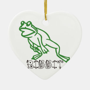 Adorno De Cerámica Rana de Ribbit