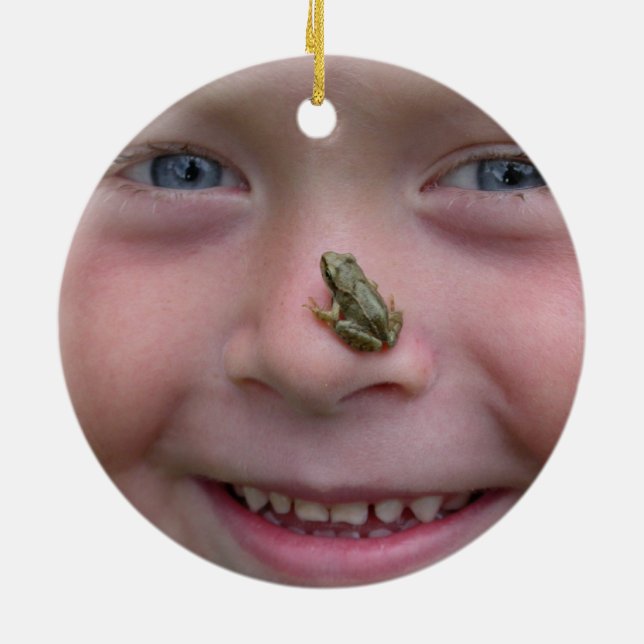 Adorno De Cerámica Rana En La Nariz (Atrás)