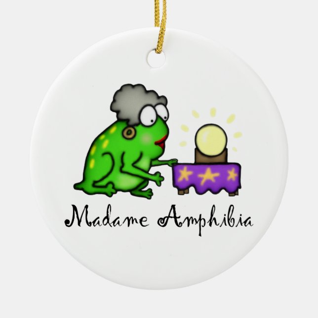 Adorno De Cerámica Rana psíquica (Frente)