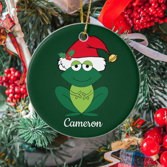 Adorno De Cerámica Rana Santa Claus Navidades infantiles personalizad (Subido por el creador)