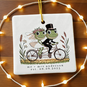 Adorno De Cerámica Ranas personalizadas en matrimonio de Bodas de bic