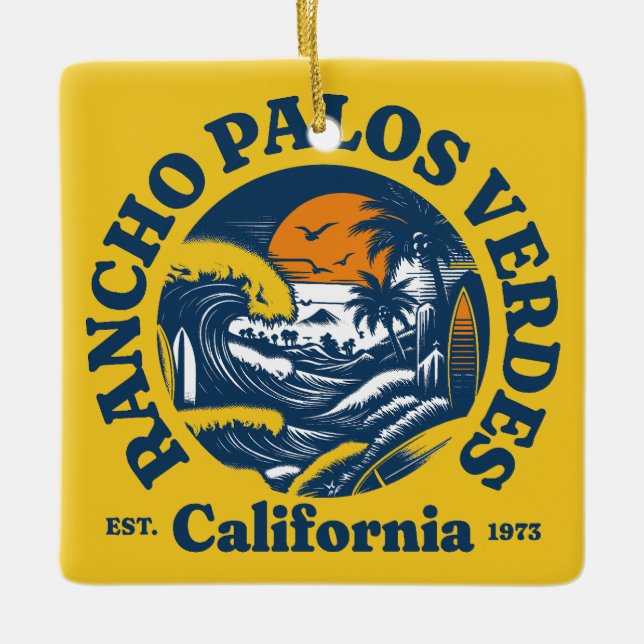Adorno De Cerámica Rancho Palos Verdes, California (Anverso)