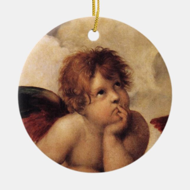 Adorno De Cerámica Raphael, Sistine Cherub (Frente)