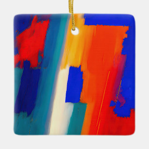 Adorno De Cerámica "Rapsodia de Frambuesa" Arte Abstracto