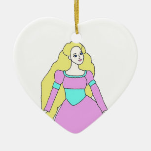 Adorno De Cerámica Rapunzel