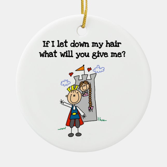 Adorno De Cerámica Rapunzel moderno (Frente)