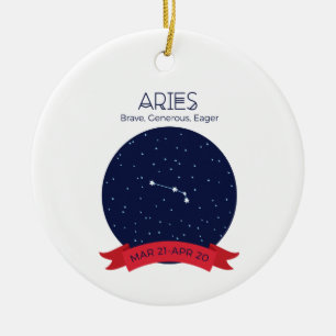 Adorno De Cerámica Rasgos de Aries