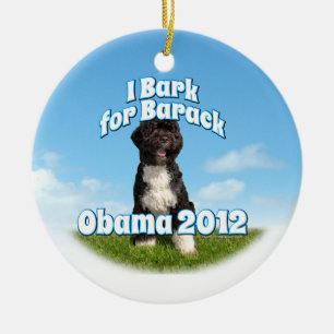 Adorno De Cerámica Raspo para Barack, BO el primer perro Obama