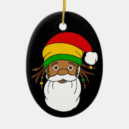 Adorno De Cerámica Rasta Santa Claus Navidad