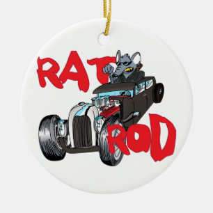 Adorno De Cerámica Rata Rod