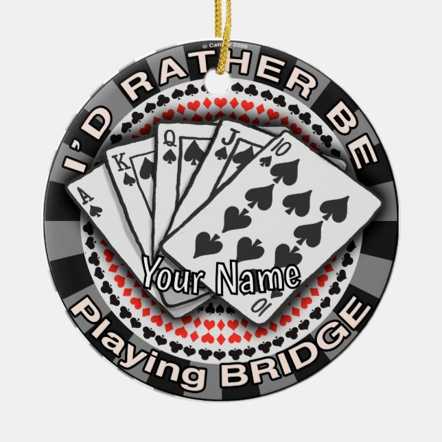 Adorno De Cerámica Rather Play Bridge (Frente)