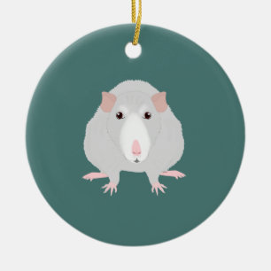 Adorno De Cerámica Rats Ornament