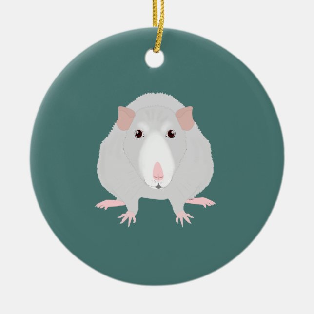 Adorno De Cerámica Rats Ornament (Frente)