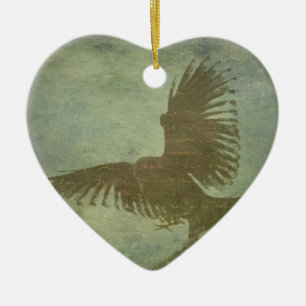 Adorno De Cerámica Raven de poesía de Poe