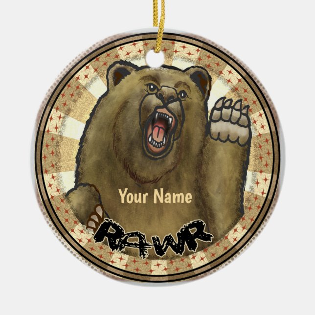 Adorno De Cerámica Rawr Bear (Frente)