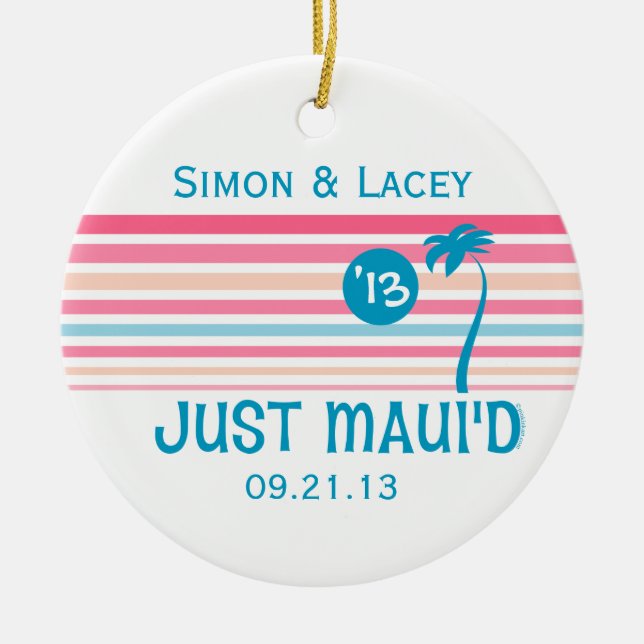 Adorno De Cerámica Raya apenas Maui'd (Frente)