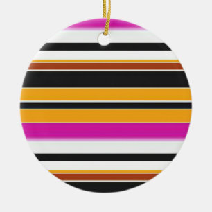 Adorno De Cerámica Rayas amarillas negras y cortas