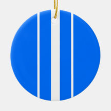 Rayas de Carreras blanca vertical azul brillante