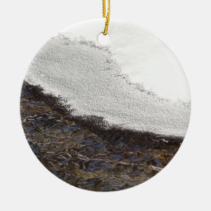Adorno De Cerámica Rayas de chorro de nieve en invierno