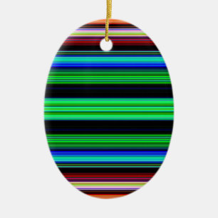 Adorno De Cerámica Rayas de colores delgadas - 1