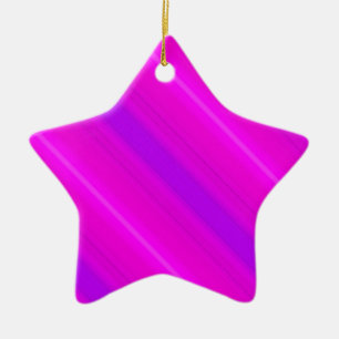 Adorno De Cerámica Rayas de neón - rosa, fucsia y violeta