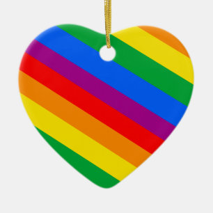 Adorno De Cerámica Rayas del Orgullo GLBT 2