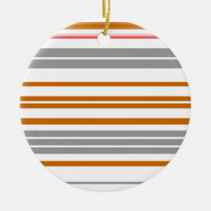 Adorno De Cerámica Rayas marrones grises cortas