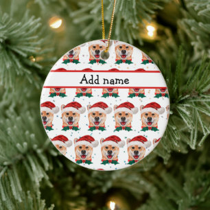 Adorno De Cerámica Raza de perro Shiba Inu Estrellas de Navidad