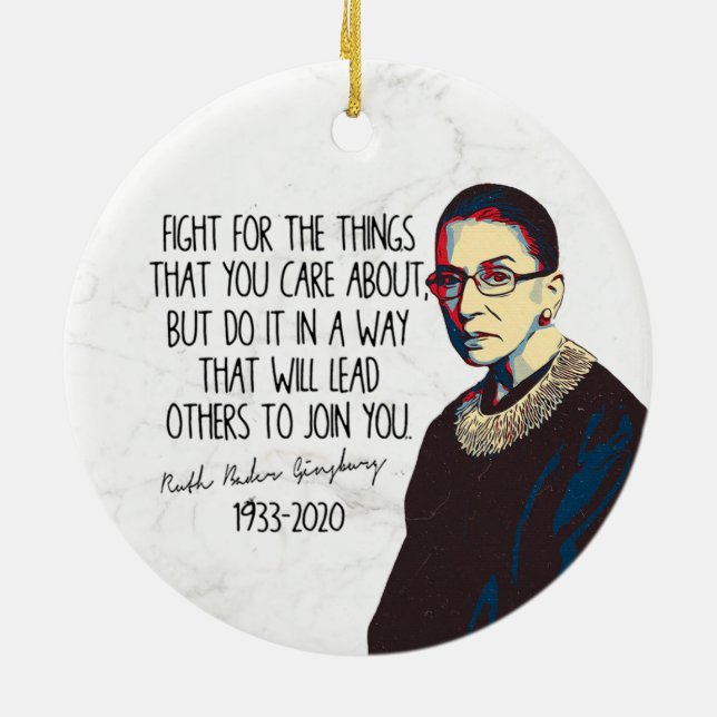 Adorno De Cerámica RBG lucha por las cosas que te importan (Atrás)