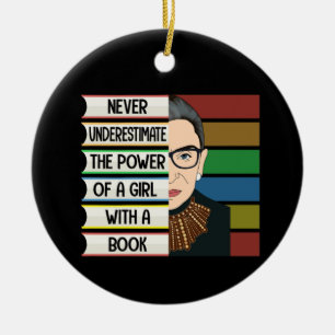 Adorno De Cerámica RBG nunca subestima el poder del regalo del libro