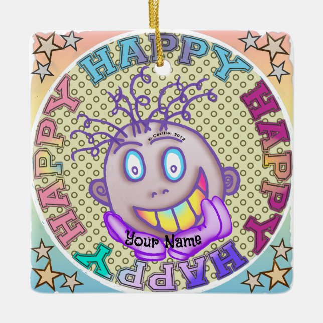 Adorno De Cerámica Really Happy Face (Anverso)